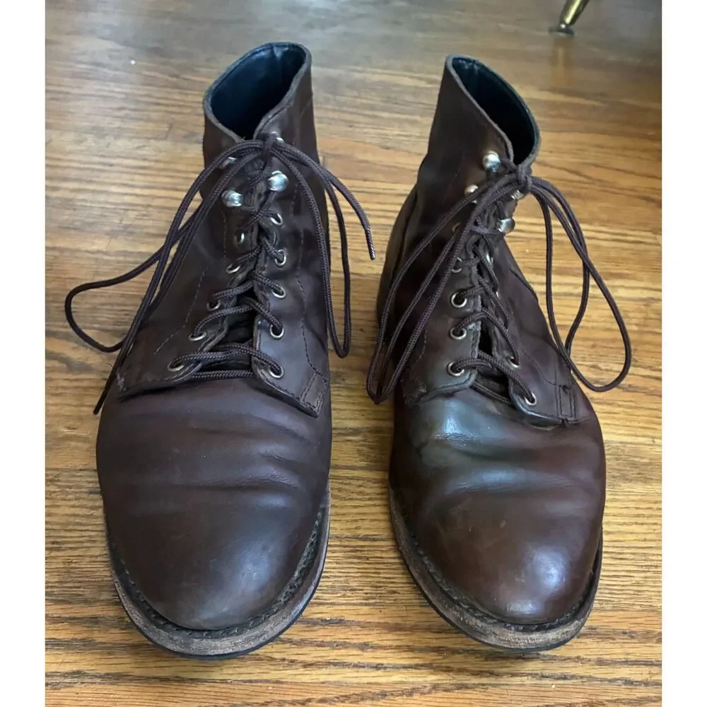 Thursday Boot Company Brown President Dark Leather Lace Up Boots  Mens Size 9.5